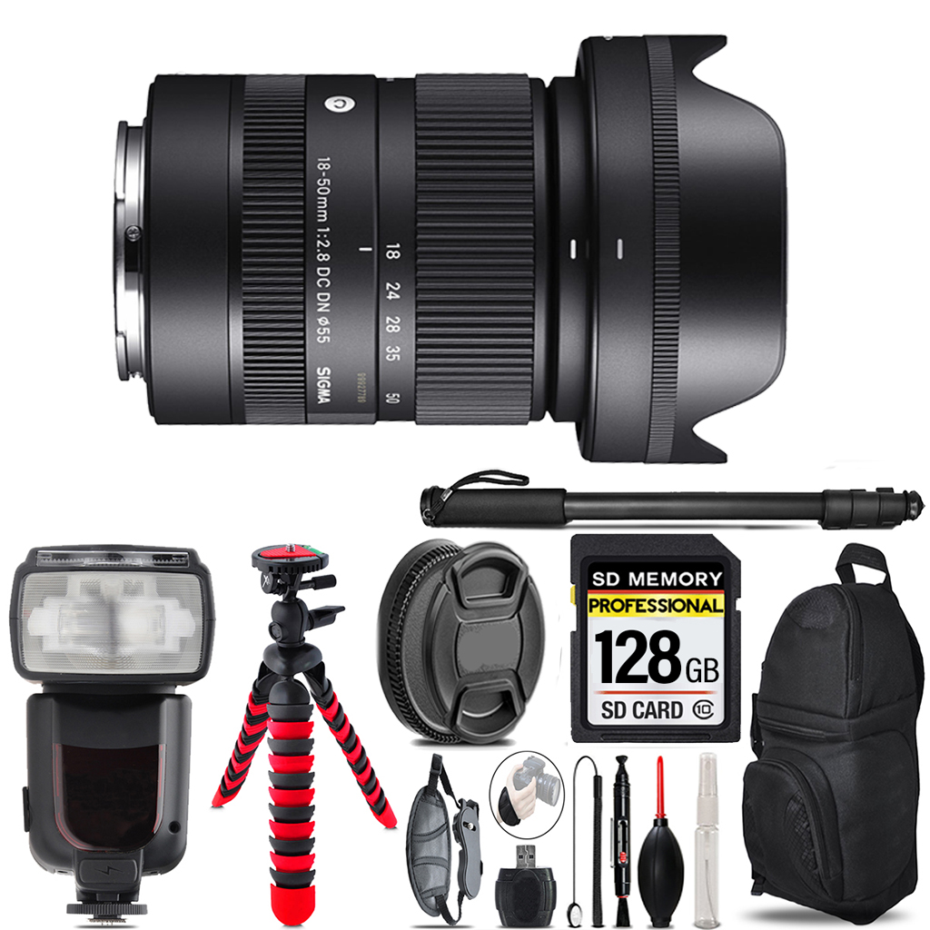 18-50mm f/2.8 DC DN Lens for Sony E  - 128GB Accessory Kit *FREE SHIPPING*