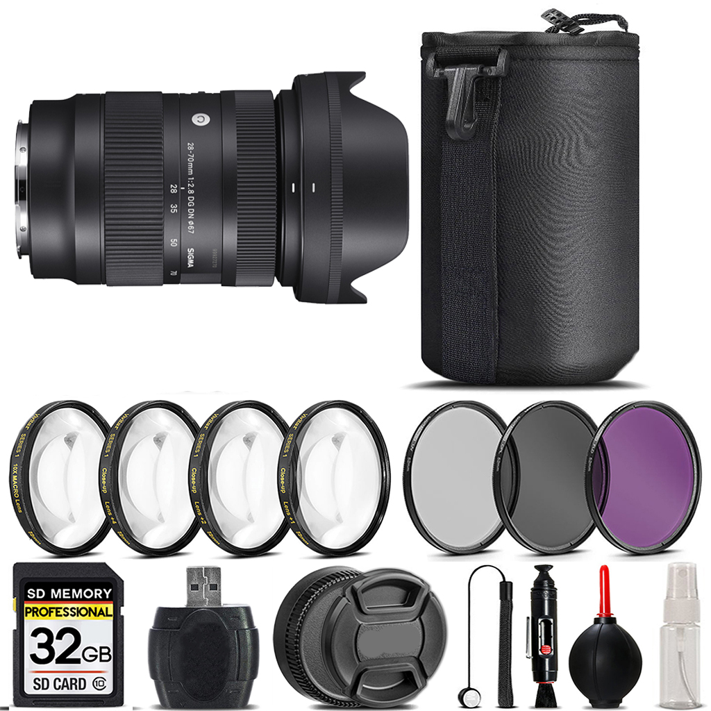 28-70mm f/2.8 DG DN Lens for Sony E-Mount+4PC Macro Kit+3 Filter-32GB *FREE SHIPPING*