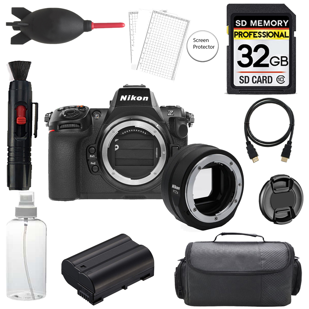 Z8 Camera w/ FTZ II Mount Adapter +32GB + Bag+ Screen Protector- Basic Kit *FREE SHIPPING*