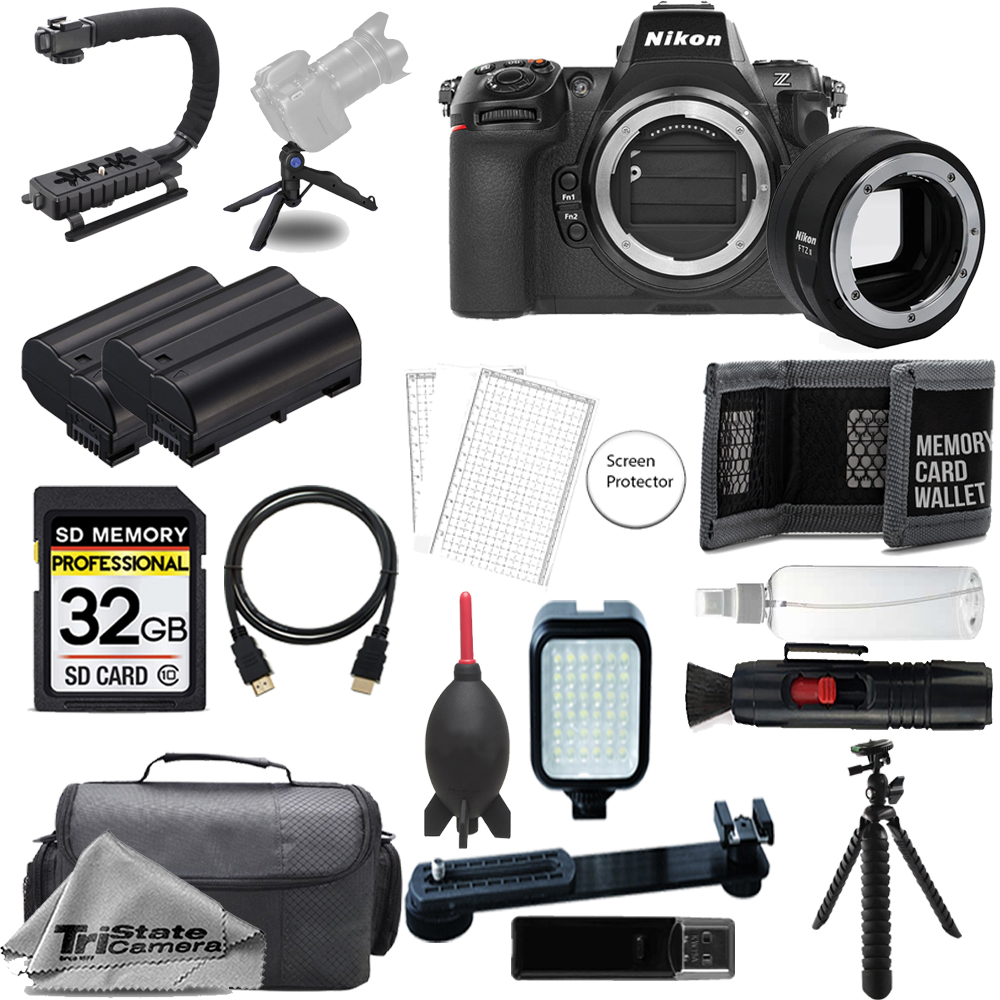 Z8 Camera w/ FTZ II Mount Adapter+32GB+Ext Battery+LED Flash-ULTIMATE Kit *FREE SHIPPING*