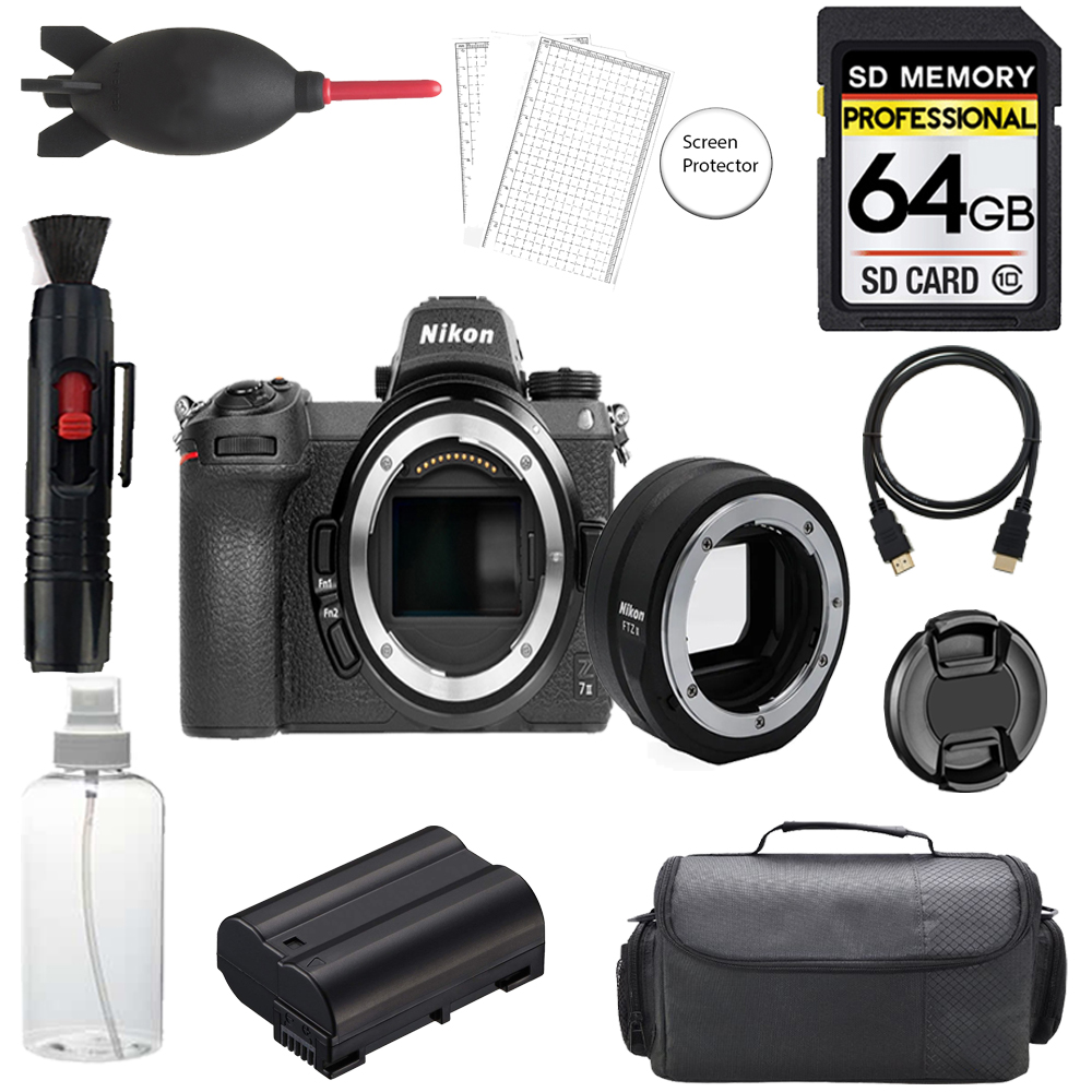 Z7 II Camera w/ FTZ II Mount Adapter+64GB+Bag+ Screen Protector-Basic Kit *FREE SHIPPING*