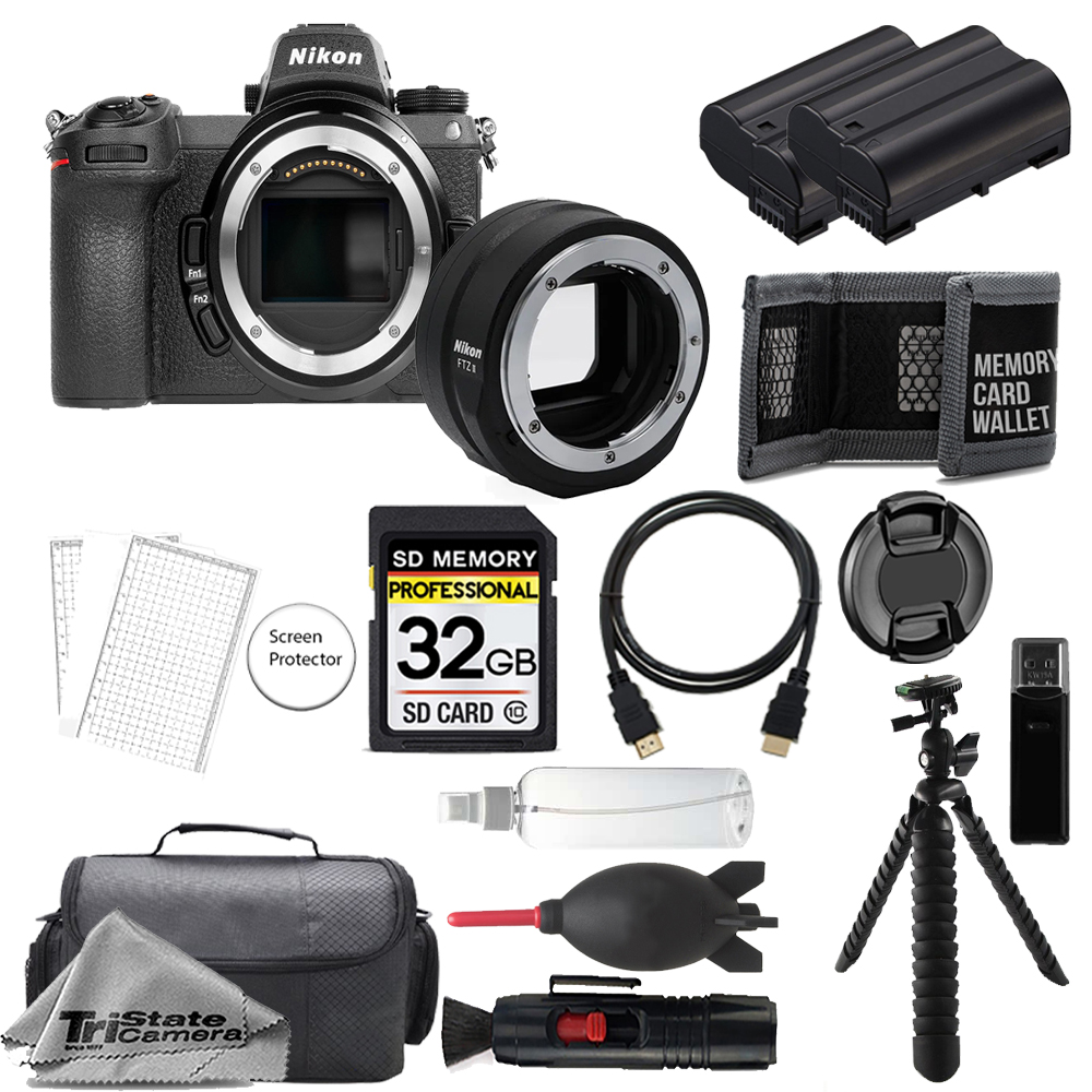 Z7 II Camera w/ FTZ Mount Adapter+32GB+Extra Battery+Tripod-Accessory Kit *FREE SHIPPING*