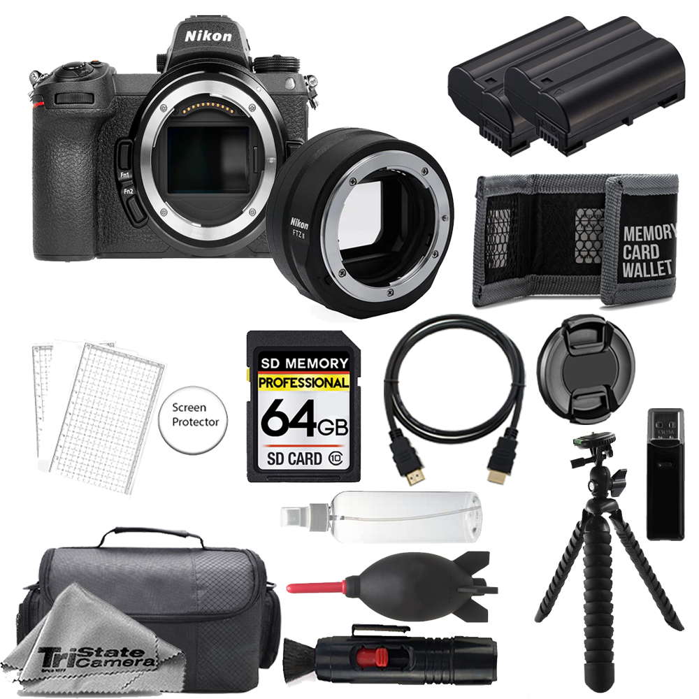 Z7 II Camera w/ FTZ Mount Adapter+64GB +ExtraBattery+Tripod-Accessory Kit *FREE SHIPPING*