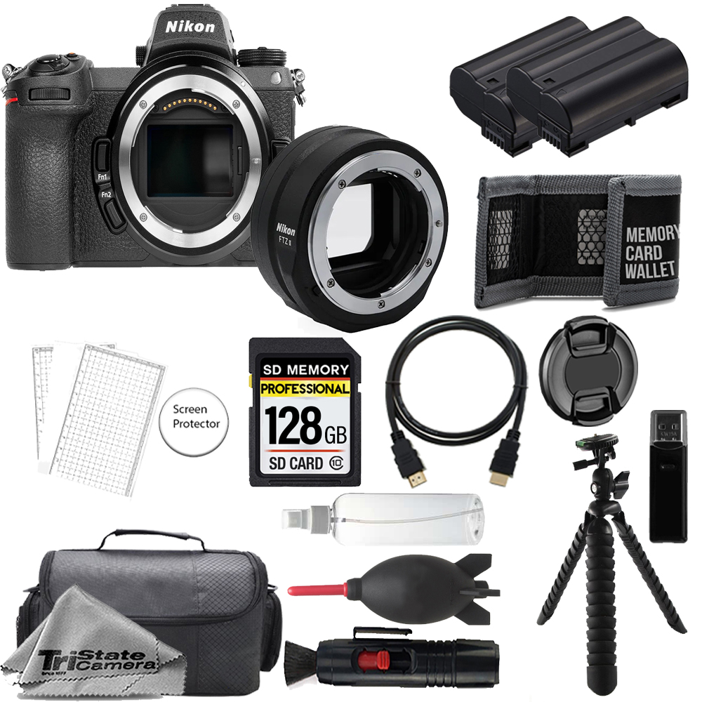 Z7 II Camera w/FTZ Mount Adapter+128GB+Extra Battery+Tripod-Accessory Kit *FREE SHIPPING*
