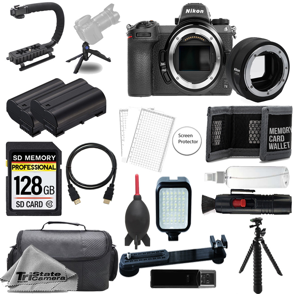 Z7 II Camera w/FTZ Mount Adapter+128GB+Ext Battery+LED Flash-ULTIMATE Kit *FREE SHIPPING*