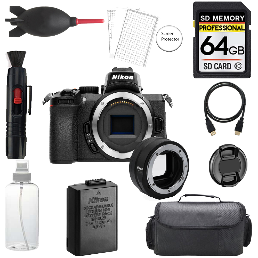 Z50 Camera w/ FTZ II Mount Adapter+64GB + Bag+ Screen Protector- Basic Kit *FREE SHIPPING*