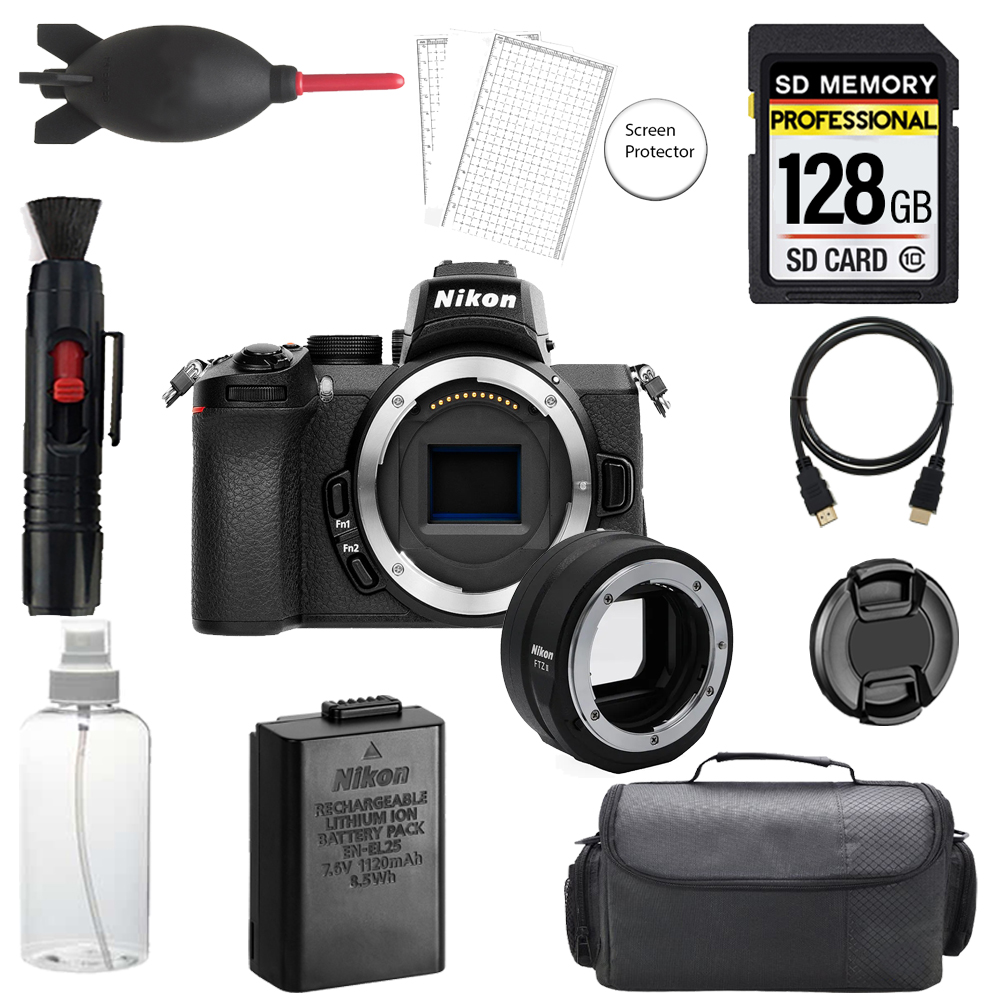 Z50 Camera w/ FTZ II Mount Adapter+128GB +Bag+ Screen Protector- Basic Kit *FREE SHIPPING*