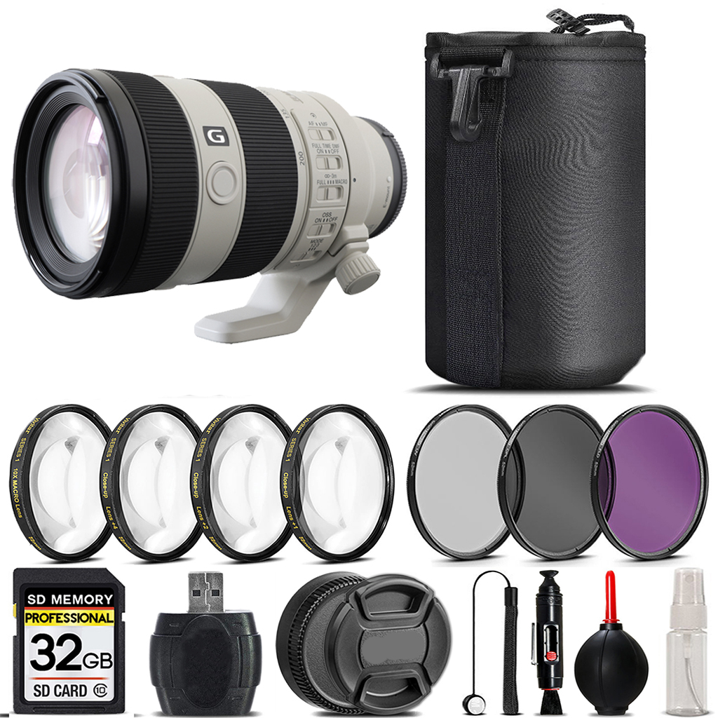 FE 70-200mm f/4 Macro G OSS II Lens+4PC Macro Kit +UV,CPL, FLD Filter -32GB *FREE SHIPPING*