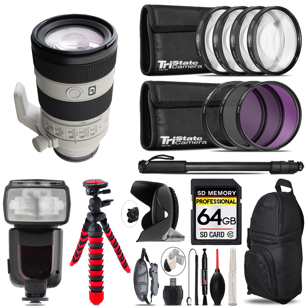 FE 70-200mm f/4 Macro G OSS Lens -7 Piece Filter & More-64GB Accessory Kit *FREE SHIPPING*