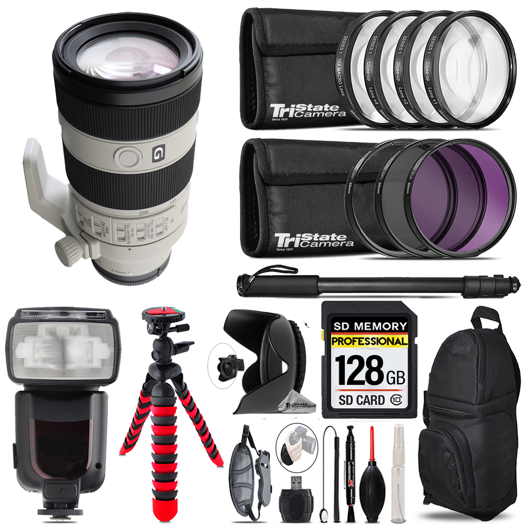 FE 70-200mm f/4 Macro G OSS II Lens+7 Filter & More-128GB Accessory Kit *FREE SHIPPING*