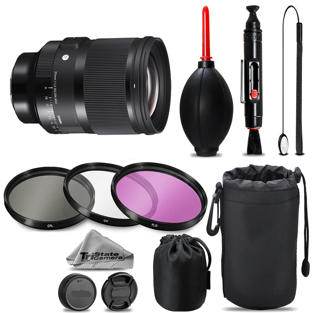 35mm f/1.2 DG DN Art Lens for Sony E +UV +FLD +CPL +Blower Brush- Kit *FREE SHIPPING*