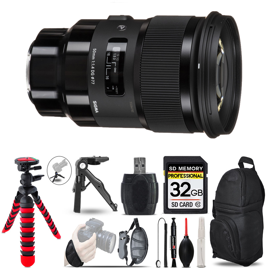 50mm f/1.4 DG HSM Art Lens for Sony E   - 32GB Accessory Kit *FREE SHIPPING*