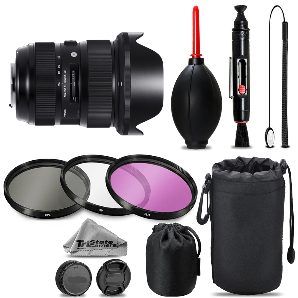 24-35mm f/2 DG HSM Art Lens for Nikon F  +UV +FLD +CPL +Blower Brush- Kit *FREE SHIPPING*