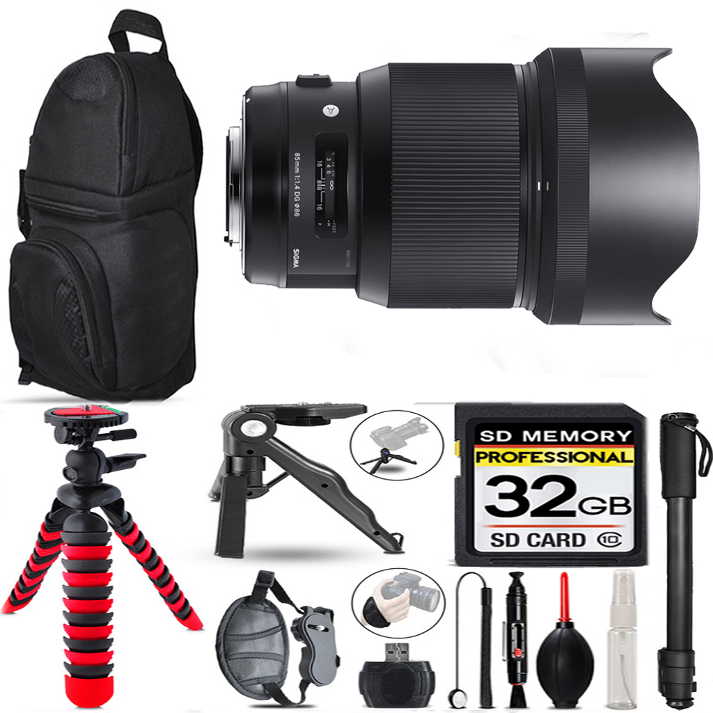 85mm f/1.4 DG HSM Art f/Canon -  -3 Lenses+Tripod +Backpack -32GB *FREE SHIPPING*