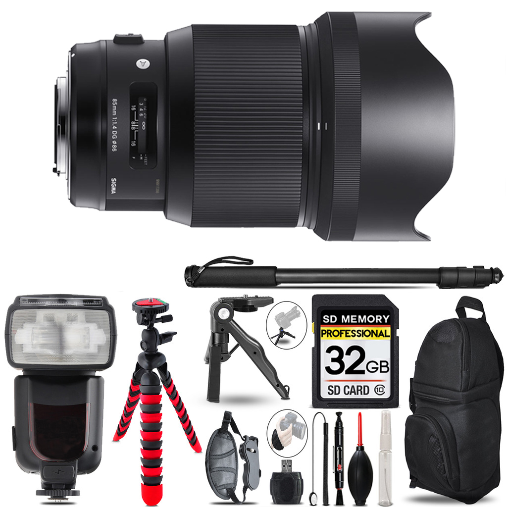 85mm f/1.4 DG HSM Art f/Canon -3 Lenses+Monopod -32GB Kit *FREE SHIPPING*