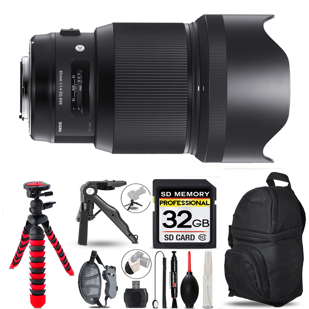 85mm f/1.4 DG HSM Art f/Canon -  3 Lenses+Tripod +Backpack - 32GB *FREE SHIPPING*