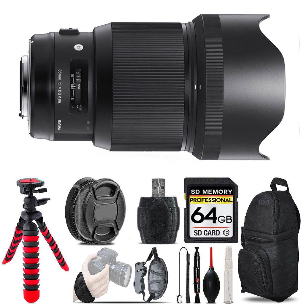 85mm f/1.4 DG HSM Art f/Canon +Macro Filter Kit & More -64GB Kit *FREE SHIPPING*