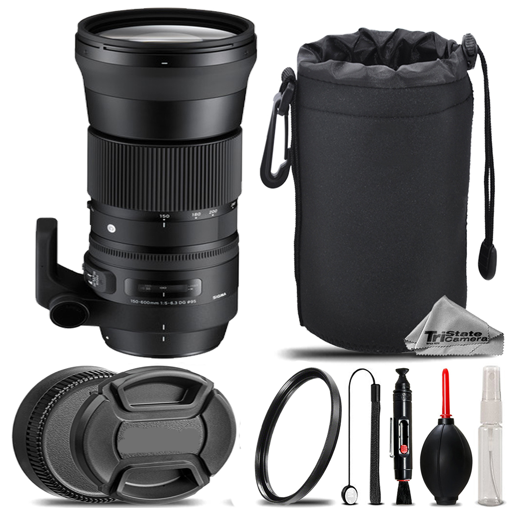 150-600mm f/5-6.3 HSM Lens for Nikon F + Hood +Lens Pouch-Kit *FREE SHIPPING*