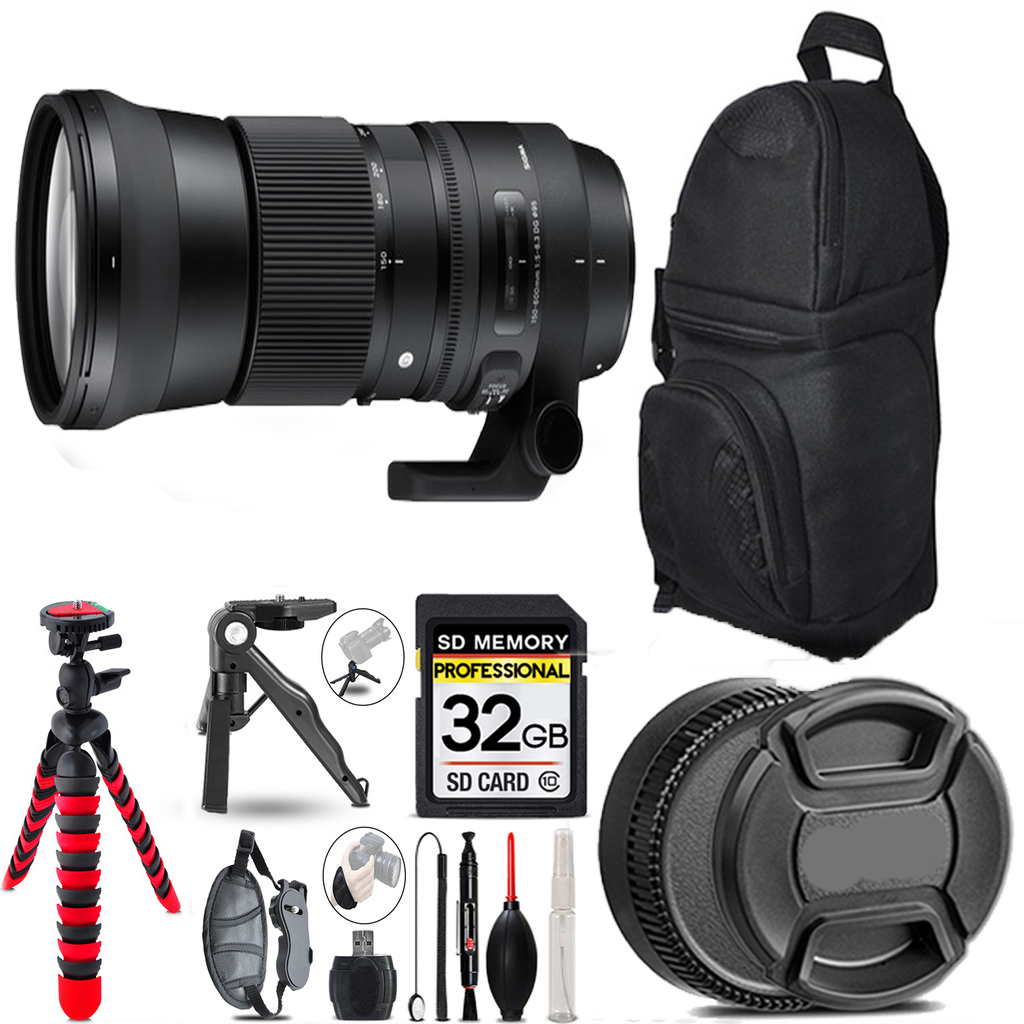150-600mm f/5-6.3 HSM Lens for Nikon F - 3 Lenses+Tripod+Backpack - 32GB *FREE SHIPPING*