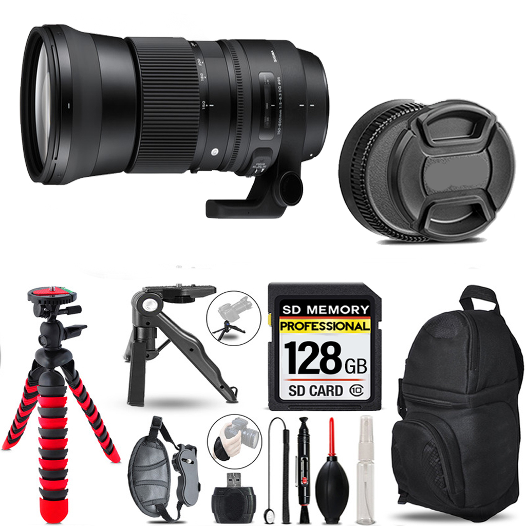 150-600mm f/5-6.3 HSM Lens for Nikon F -  3 Lenses+Tripod +Backpack -128GB *FREE SHIPPING*