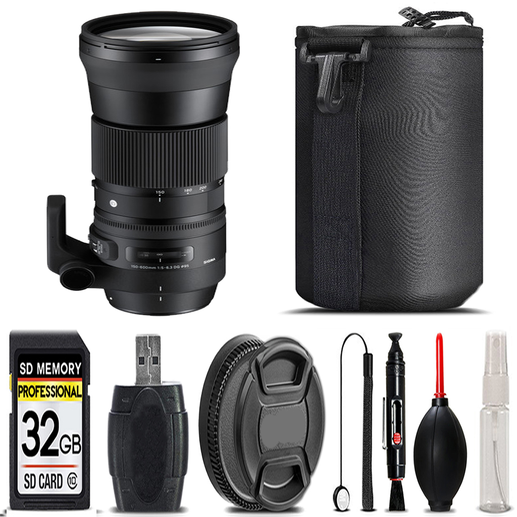 150-600mm f/5-6.3 HSM Lens for Nikon F +4PC Macro Kit+3 Piece Filter-32GB *FREE SHIPPING*