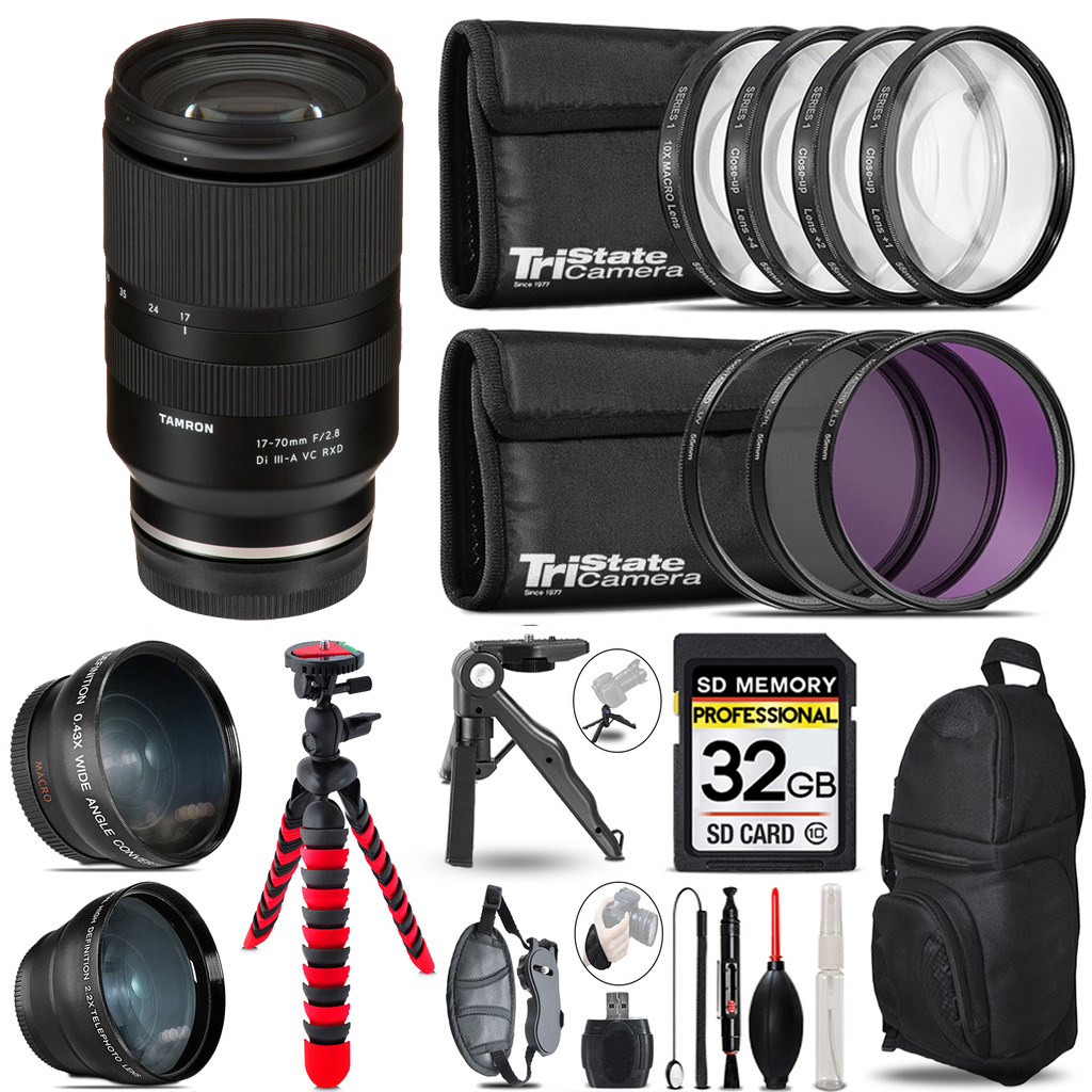 17-70mm f/2.8 III RXD Lens for FUJIFILM - 3 Lenses+Tripod+Backpack - 32GB *FREE SHIPPING*