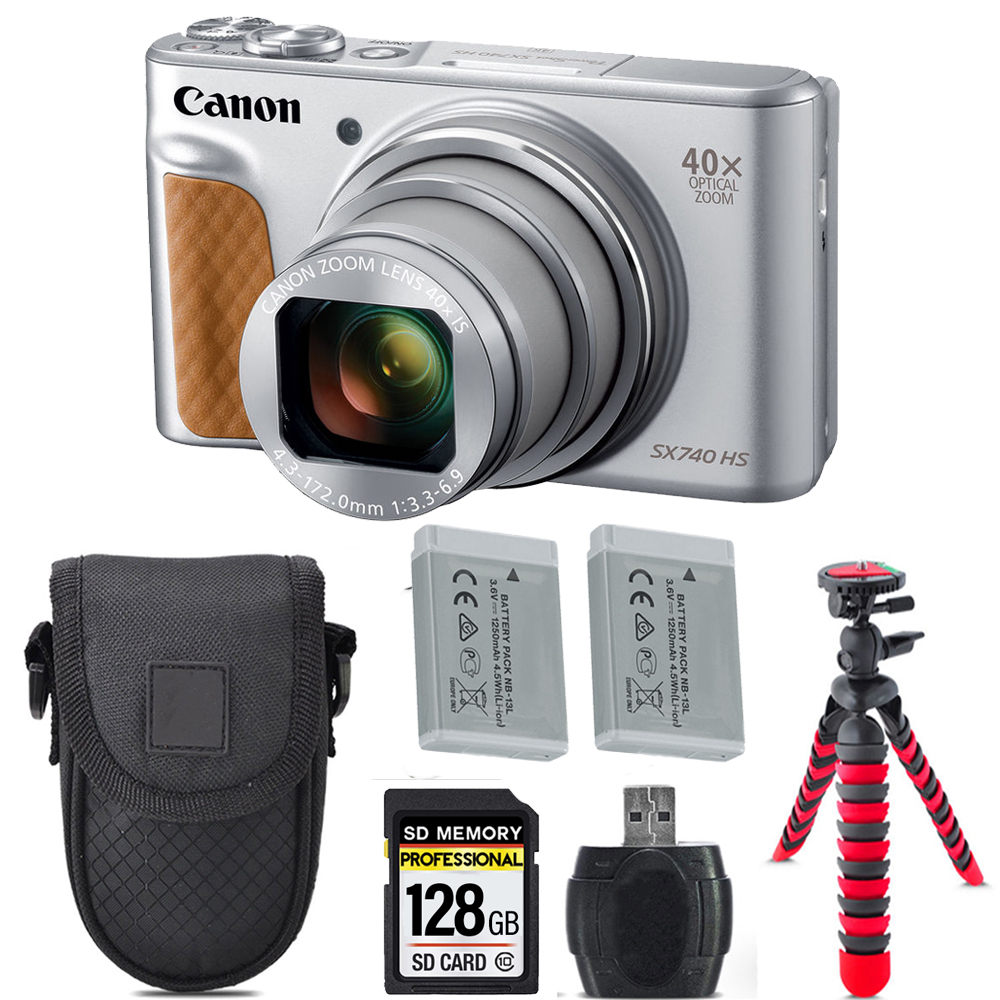 PowerShot SX740 HS Digital Camera +Extra Battery +Tripod +Case -16GB Kit *FREE SHIPPING*