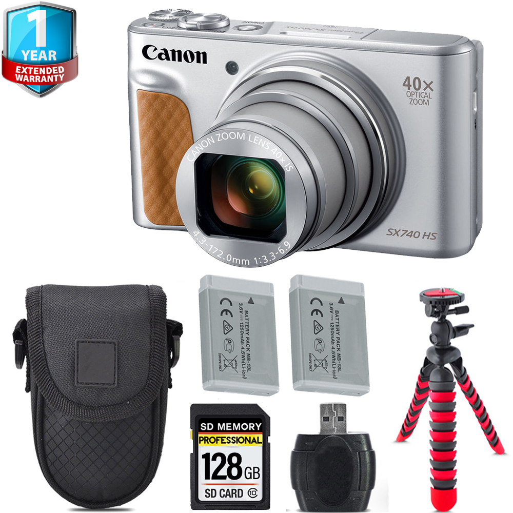 PowerShot SX740 HS Digital Camera Silver +Extra Battery+1 Yr Warranty+16GB *FREE SHIPPING*