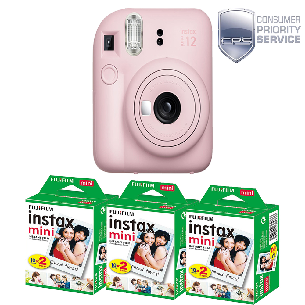 INSTAX MINI 12 Instant Film Camera Pink +Mini Film Kit(3 Pack)+ 1YR WTY *FREE SHIPPING*