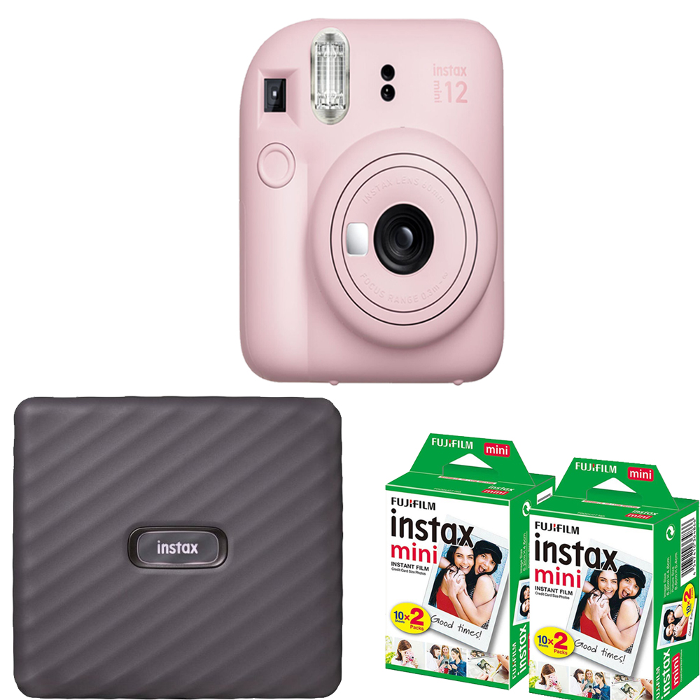 INSTAX MINI 12 Instant Film Camera Pink+ Mini Film Printer Kit - 2 Pack *FREE SHIPPING*