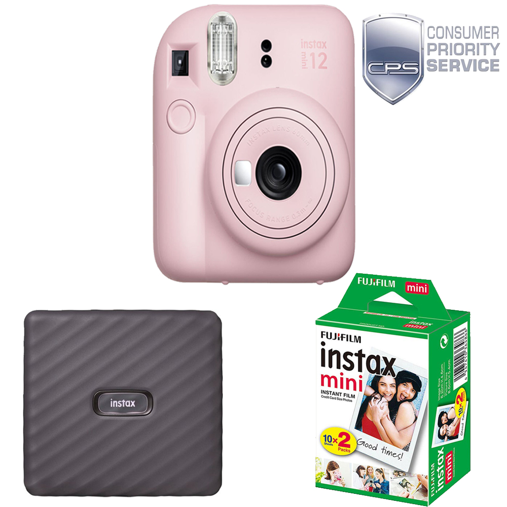INSTAX MINI 12 Instant Film Camera Pink + Mini Film Printer Kit+1YR WTY *FREE SHIPPING*