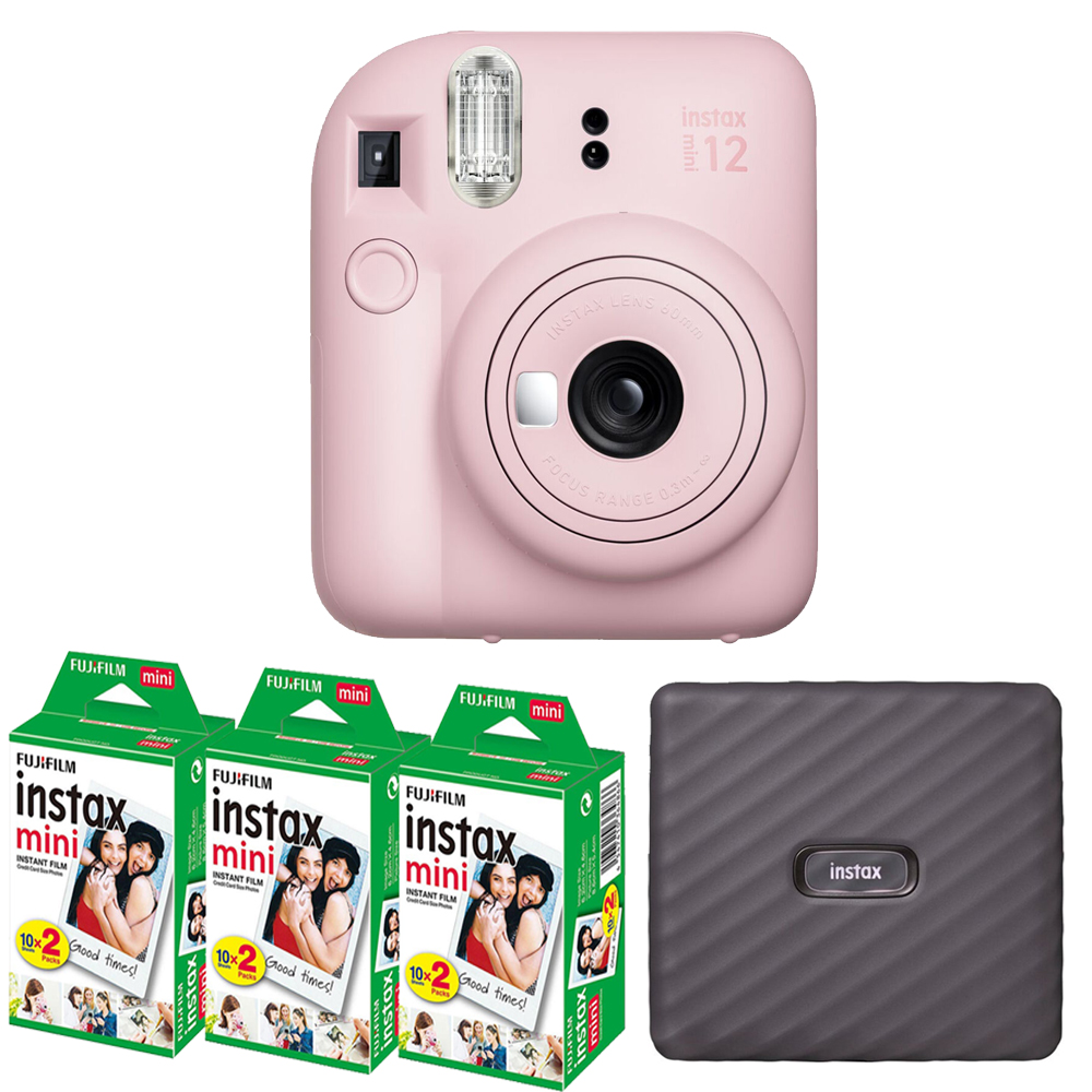 INSTAX MINI 12 Instant Film Camera Pink+ Mini Film Printer Kit - 3 Pack *FREE SHIPPING*
