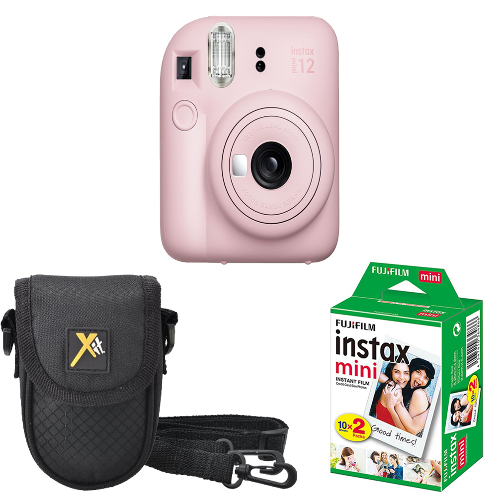 INSTAX MINI 12 Instant Film Camera Pink+Case+Mini Film Kit *FREE SHIPPING*