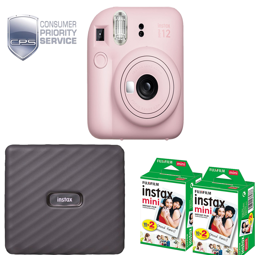 INSTAX MINI 12 Film Camera Pink+Mini Film Printer Kit (2 Pack)+ 1YR WTY *FREE SHIPPING*