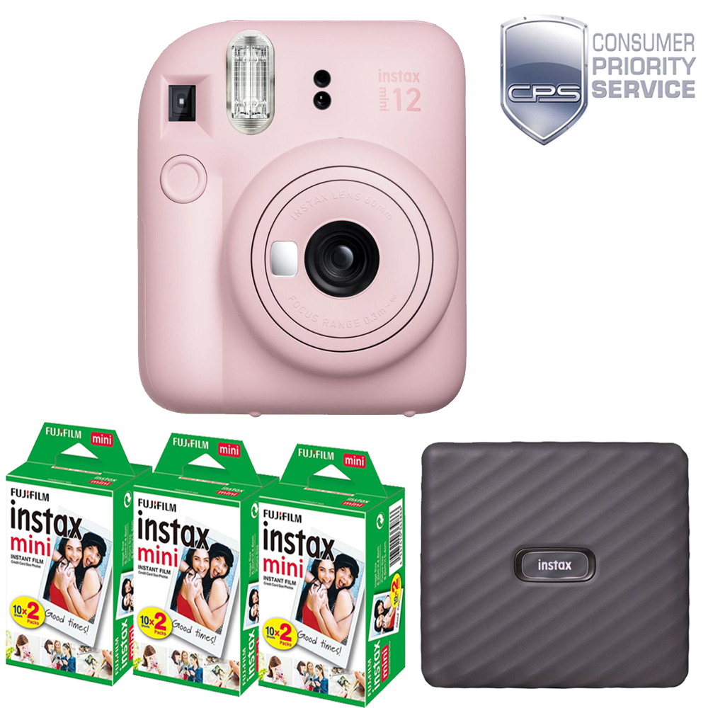 INSTAX MINI 12 Film Camera Pink+Mini Film Printer Kit (3 Pack)+ 1YR WTY *FREE SHIPPING*