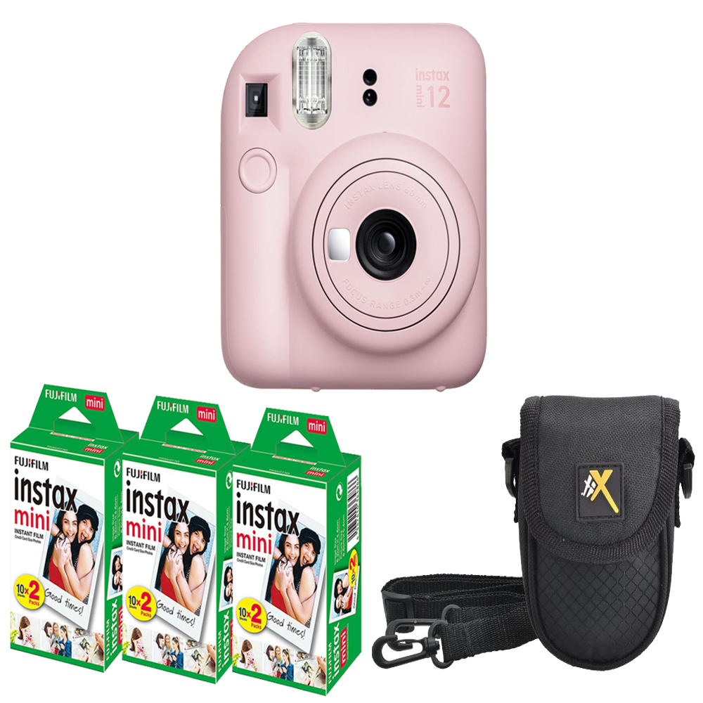INSTAX MINI 12 Film Camera Pink+Case +Mini Film Printer Kit-3 Pack *FREE SHIPPING*