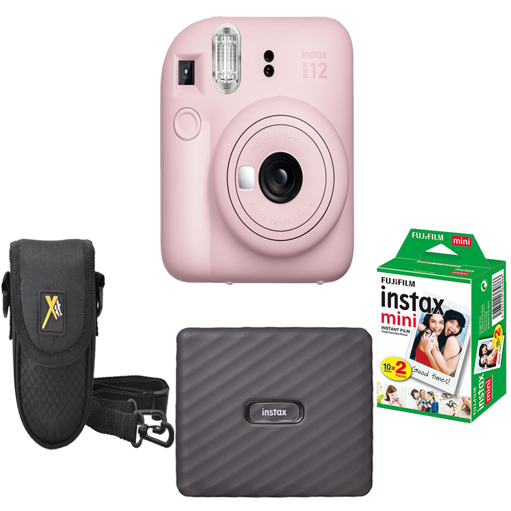 INSTAX MINI 12 Instant Film Camera Pink+Case +Mini Film  Printer Kit *FREE SHIPPING*