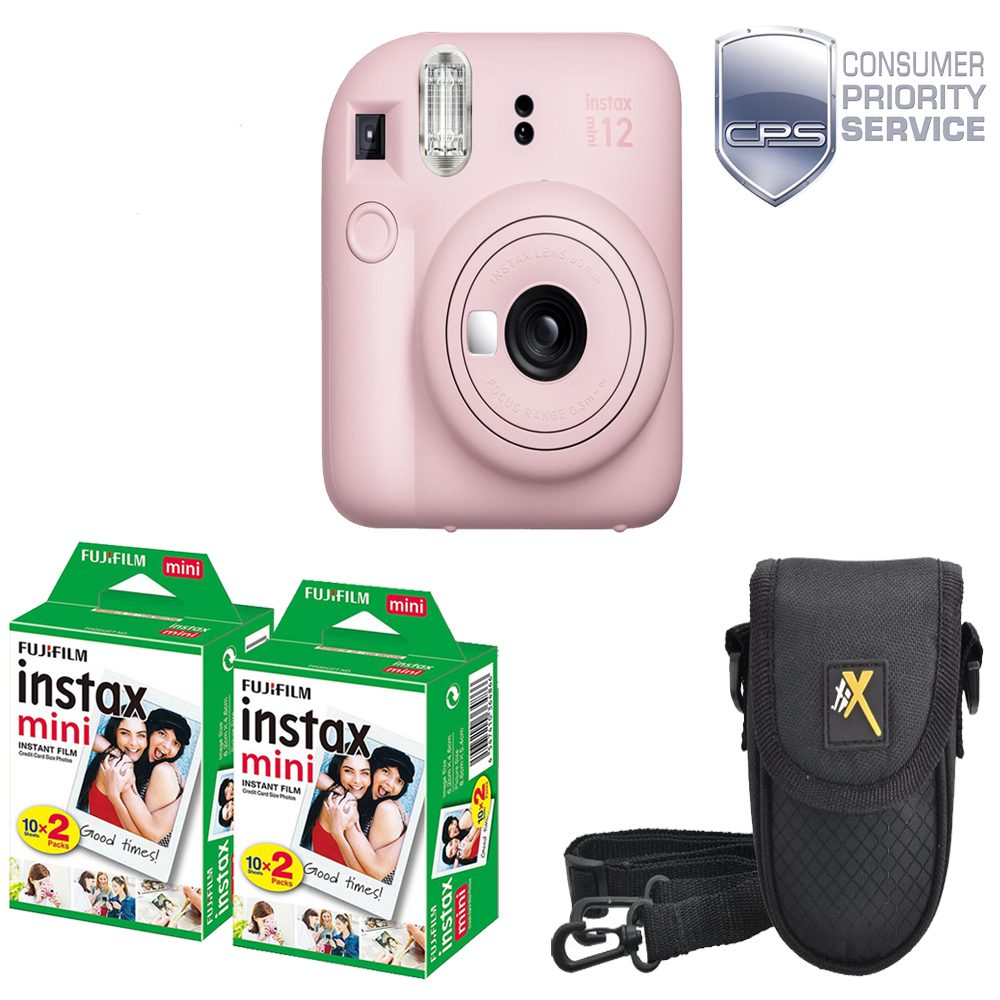 INSTAX MINI 12 Film Camera Pink +Case + Mini Film Kit (2 Pack)+ 1YR WTY *FREE SHIPPING*