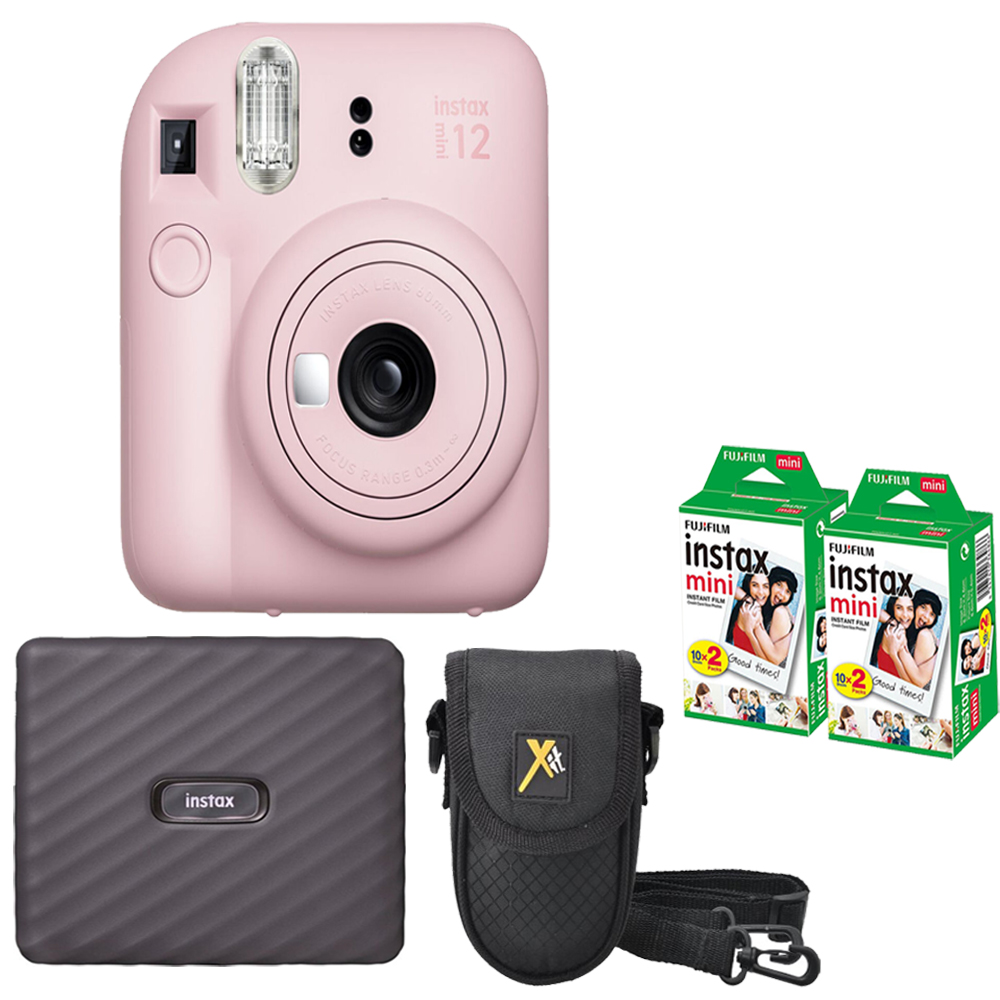 INSTAX MINI 12 Film Camera Pink+Case+Mini Film  Printer Kit -2 Pack *FREE SHIPPING*
