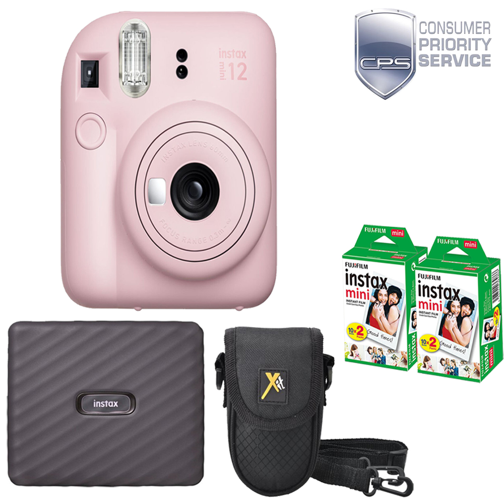 INSTAX MINI 12 Camera Pink +Case + Mini  Printer Kit (2 Pack)+ 1YR WTY *FREE SHIPPING*