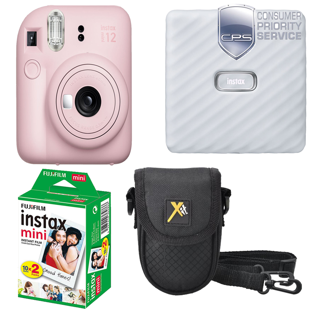 INSTAX MINI 12 Camera Pink +Case + Mini White Printer Kit+ 1YR WTY *FREE SHIPPING*