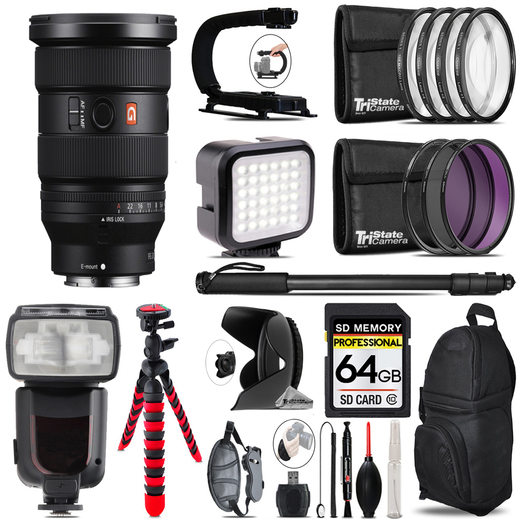 FE 16-35mm f/2.8 GM II Lens for Sony E + LED Flash+ Bag -64GB Bundle *FREE SHIPPING*