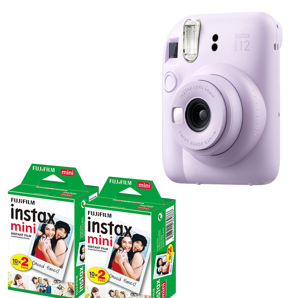 INSTAX MINI 12 Instant Film Camera Purple+ Mini Film Kit- 2 Pack *FREE SHIPPING*