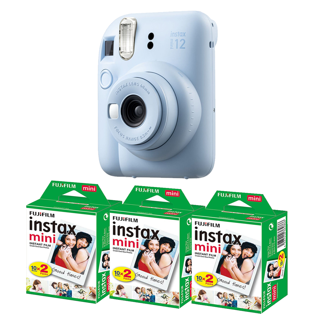 INSTAX MINI 12 Instant Film Camera Blue+ Mini Film Kit - 3 Pack *FREE SHIPPING*