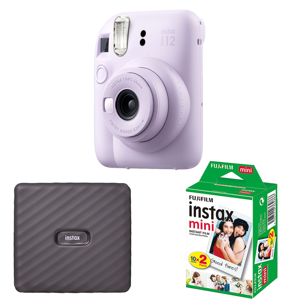 INSTAX MINI 12 Film Camera Purple+  Mini Film Printer Kit - 1 Pack *FREE SHIPPING*