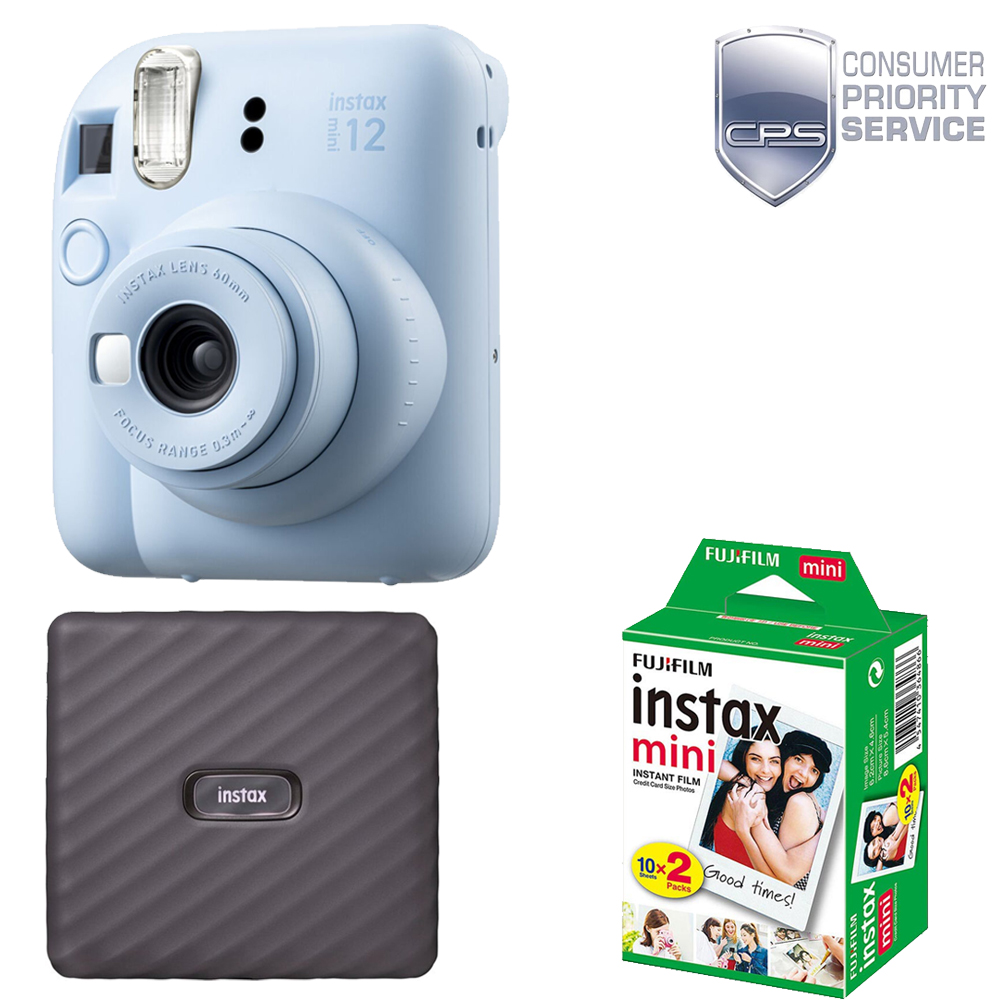 INSTAX MINI 12 Instant Film Camera Blue+Mini Film Printer Kit+1YR WTY *FREE SHIPPING*