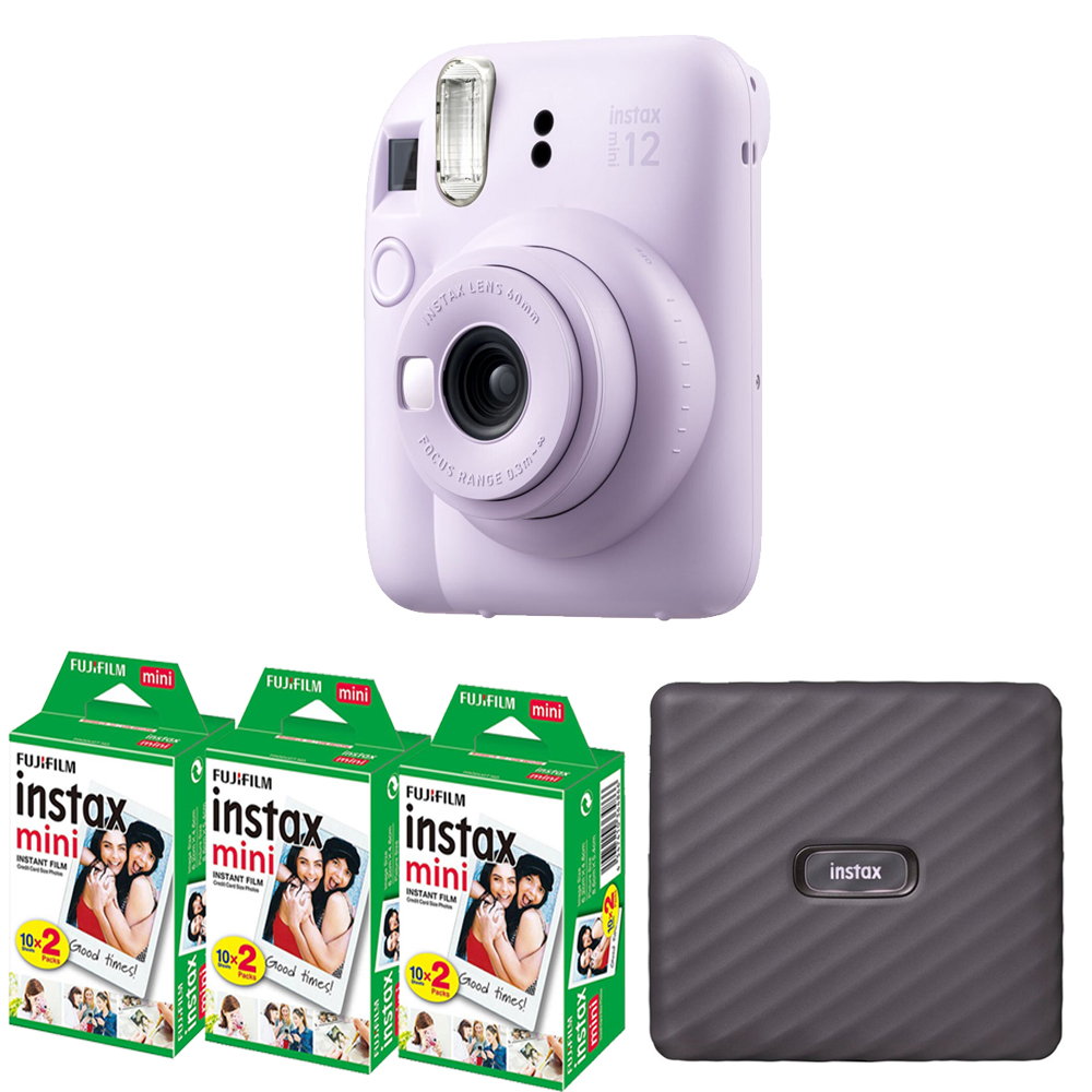 INSTAX MINI 12 Instant Film Camera Purple+ Mini Film Printer Kit - 3 Pack *FREE SHIPPING*