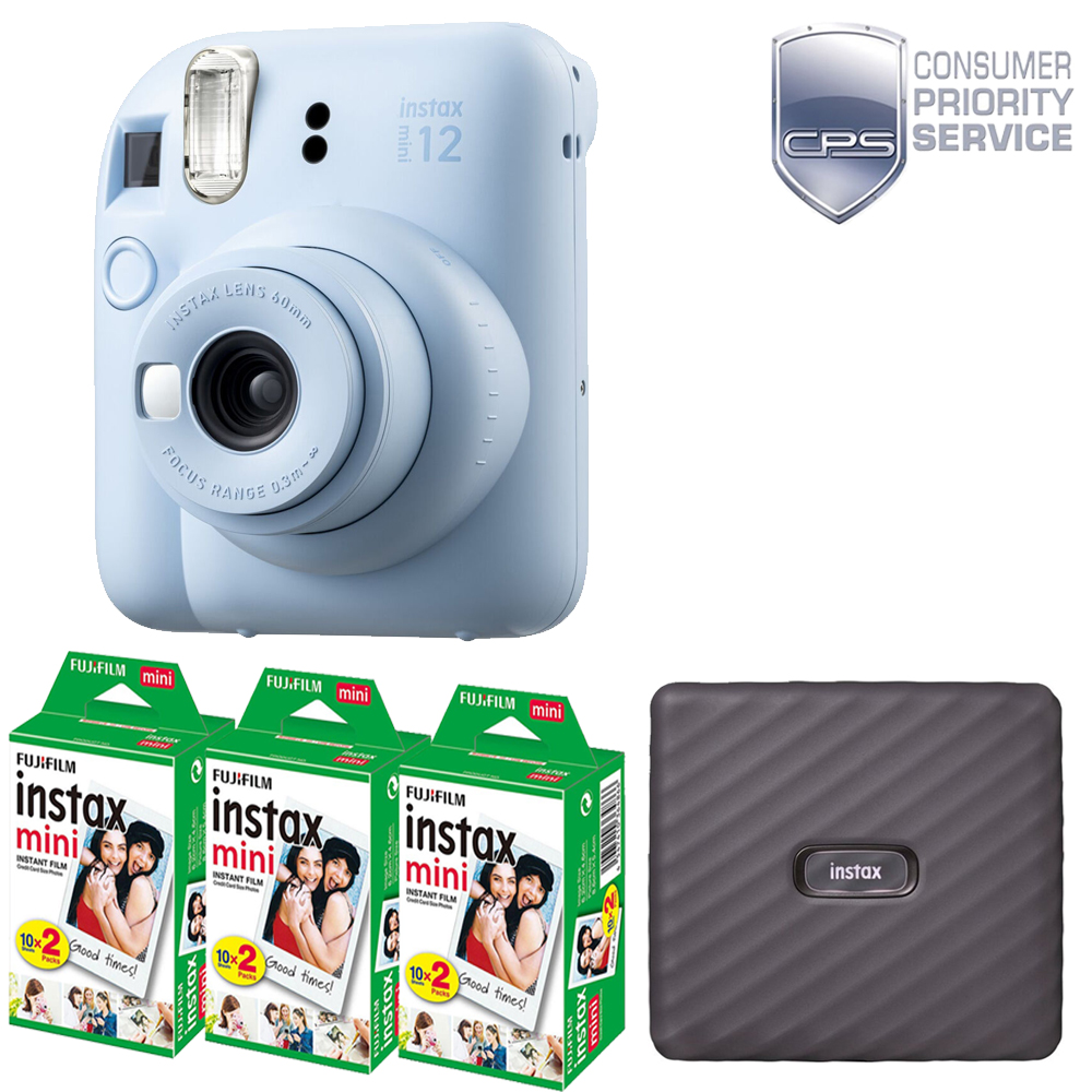 INSTAX MINI 12 Film Camera Blue+Mini Film Printer Kit(3 Pack)+1YR WTY *FREE SHIPPING*