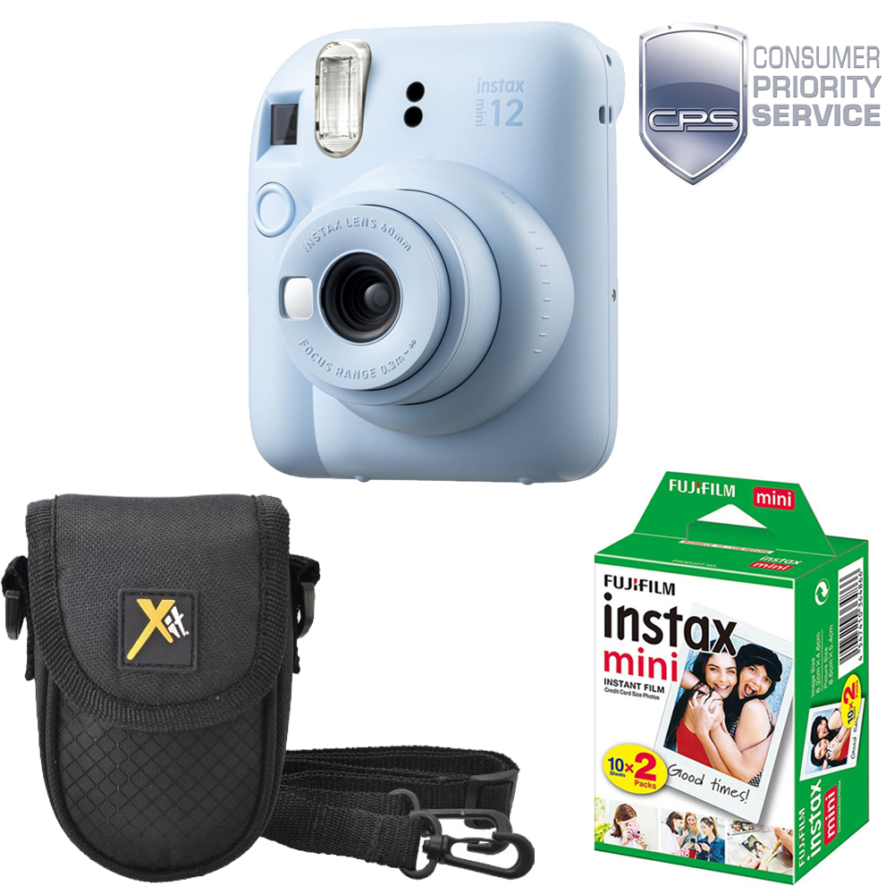 INSTAX MINI 12 Film Camera Blue +Case + Mini Film Kit+ 1YR WTY *FREE SHIPPING*