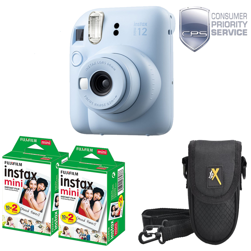 INSTAX MINI 12 Film Camera Blue +Case+Mini Film Kit (2 Pack)+ 1YR WTY *FREE SHIPPING*